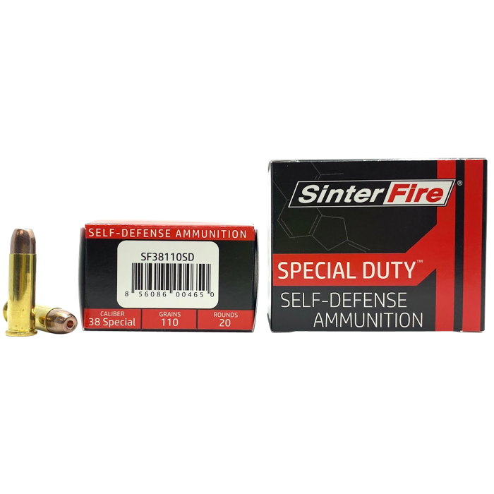 Sinterfire Special Duty (sd) 38 Special 110 Grain Lead Free Frangible Hollow Point SF38110SD