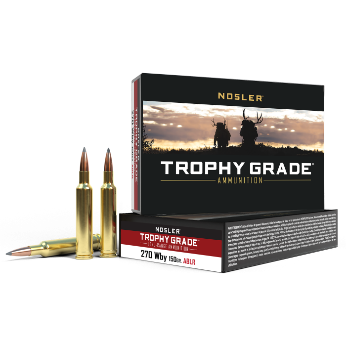 Nosler Trophy Grade 270 Wthby Mag 150 Gr Nosler Spitzer AccuBond Long Range