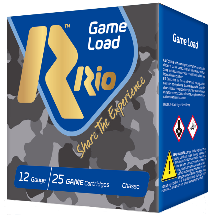 Rio Ammunition Game Load 12 Gauge 2.75 1 1/8 oz 8 Shot SG328