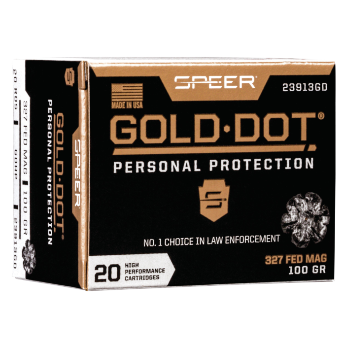 Speer Ammo Gold Dot 327 Federal Mag 100 Gr Hollow Point Speer Ammo Gold Dot 327 Federal Mag 100 Gr Hollow Point