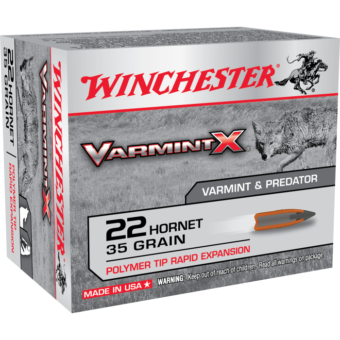 Winchester Varmint X 22 Hornet 35 Gr Polymer Tip Rapid Expansion Winchester Varmint X 22 Hornet 35 Gr Polymer Tip Rapid Expansion