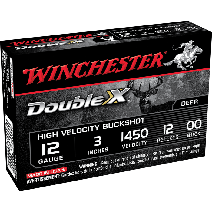 Winchester Double X 12 Gauge 3 12 Pellets 00 Buck SB12300 Winchester Double X 12 Gauge 3 12 Pellets 00 Buck SB12300