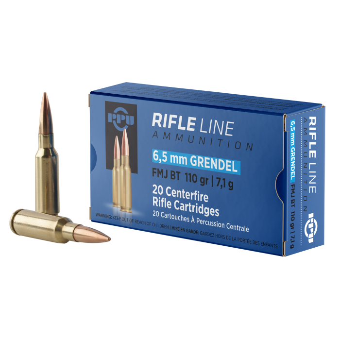 PPU Standard Rifle 6.5 Grendel 110 Gr FMJ BT 20 Rounds