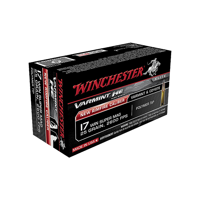 Winchester Varmint He 17 WSM 25 Gr Polymer Tip