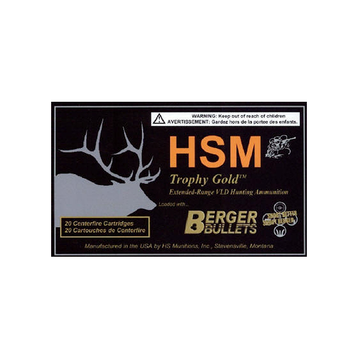 Hsm Trophy Gold 300 Win Mag 168 Grain Berger Hunting VLD Match
