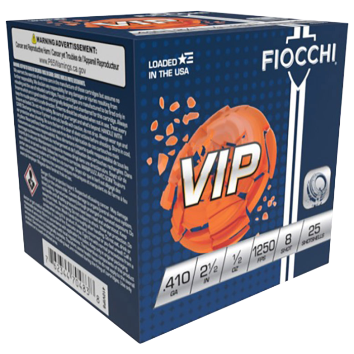 Fiocchi Exacta Target 410 Gauge 2.50 1/2 oz 8 Shot 410VIP8