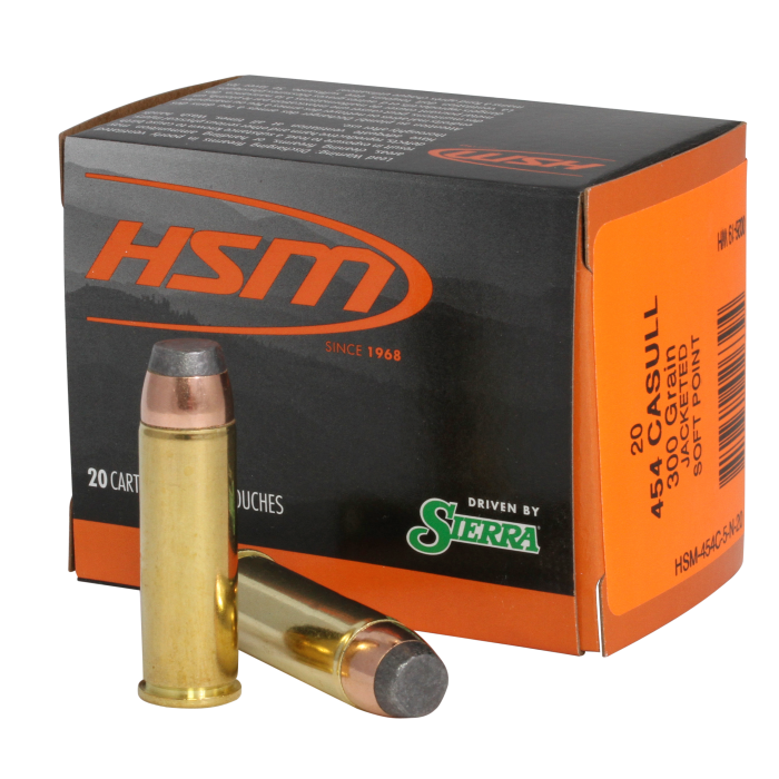 Hsm Pro Pistol 454 Casull 300 Grain Jacketed Soft Point 454C5N20