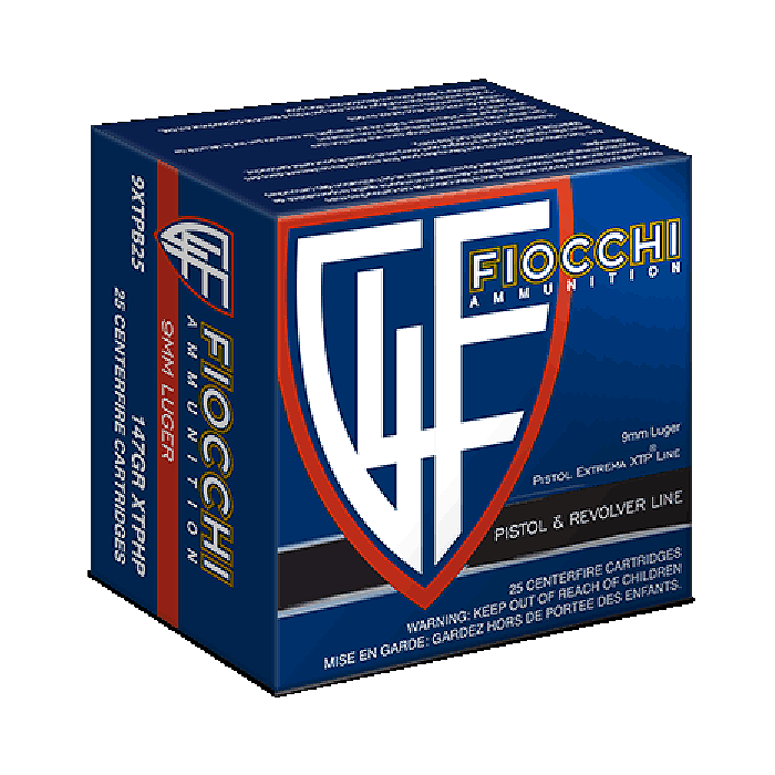 Fiocchi Hyperformance 9mm 147 Grain XTP 9XTPB25
