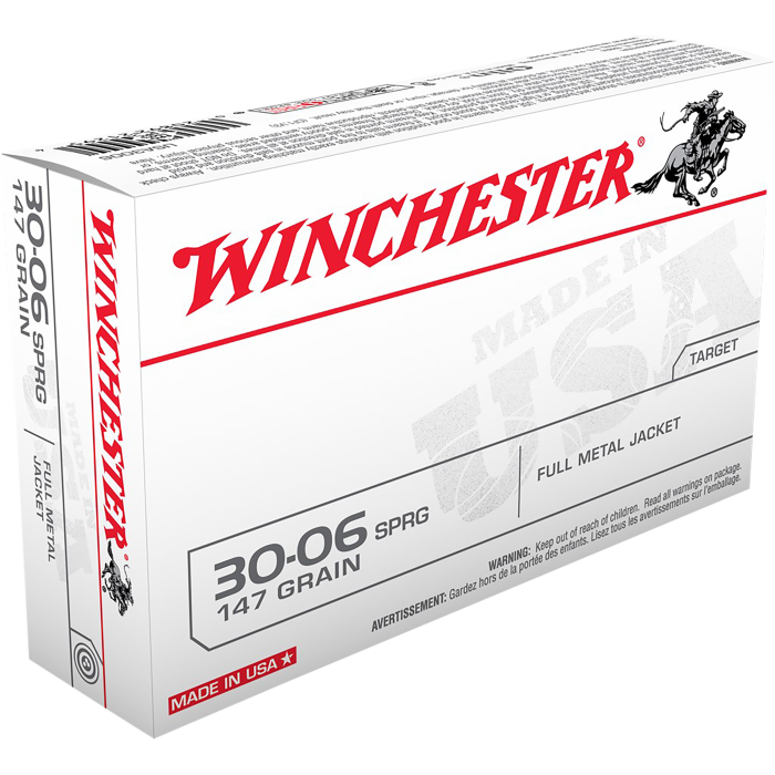 Winchester Usa 30-06 Springfield 147 Grain FMJ Winchester Usa 30-06 Springfield 147 Grain FMJ