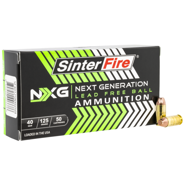 Sinterfire Next Generation (nxg) 40 S&W 125 Grain Lead Free Ball SF40125NXG