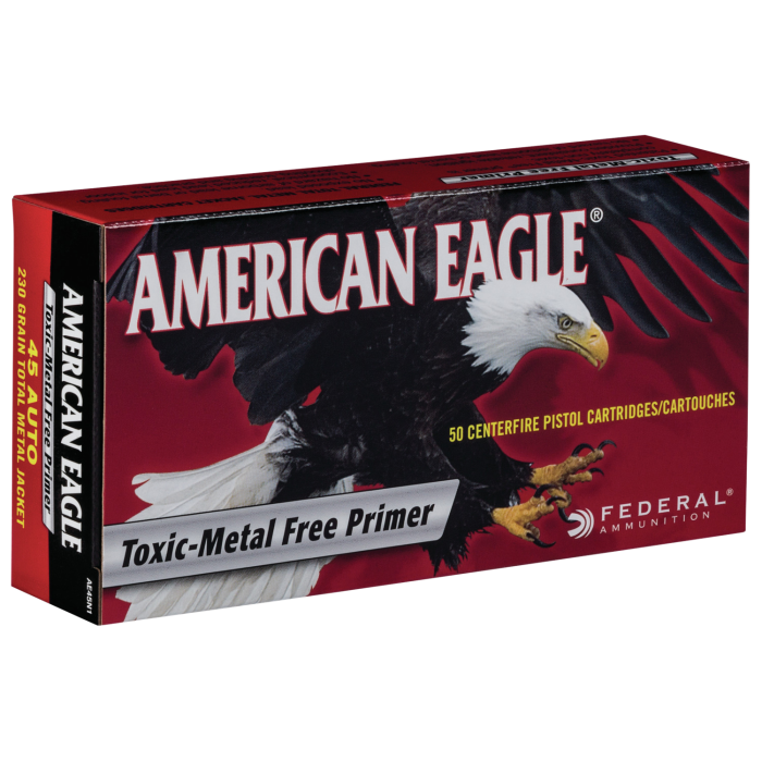 Federal American Eagle Irt 45 ACP 230 Grain Total Metal Jacket AE45N1 Federal American Eagle Irt 45 ACP 230 Grain Total Metal Jacket AE45N1