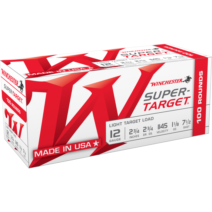 Winchester Super-target 12 Gauge 2.75 1 1/8 oz 7.5 Shot TRGT127VP