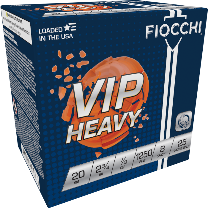 Fiocchi 20 Gauge 2.75 7/8 oz 8 Shot