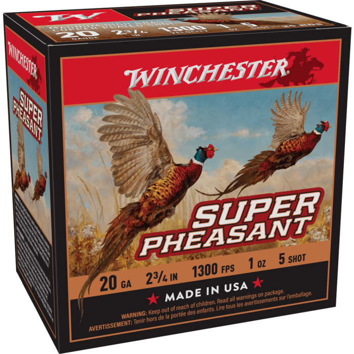 Winchester 20 Gauge 2.75 1 oz 5 Shot Copper-Plated Lead