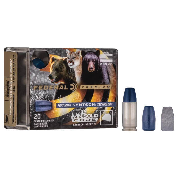 Federal Premium 40 S&W 165 Grain Solid Core Synthetic Flat Nose P40SHC1