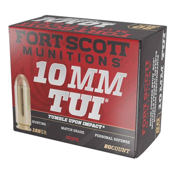 Fort Scott Munitions Tumble Upon Impact (TUI Rounds) 10mm 125 Gr Solid Copper Spun