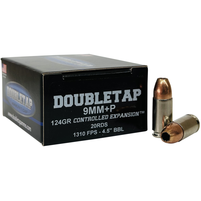 Doubletap Ammunition 9mm 124 Gr +P Controlled Expansion JHP