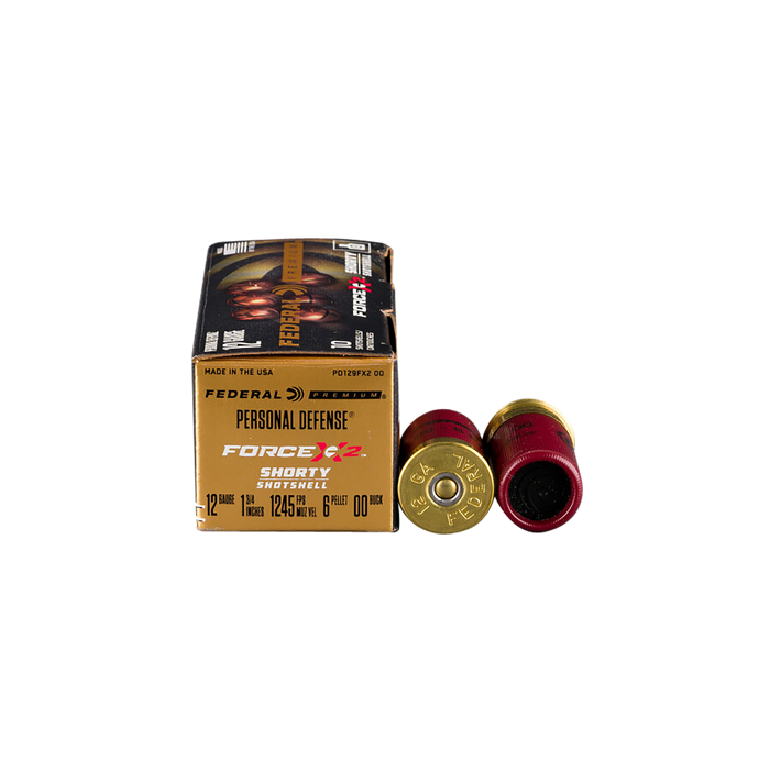 Federal Premium Force X2 12 Gauge 1.75 Shorty/Mini Shell 6 Pellet 00 Buck"