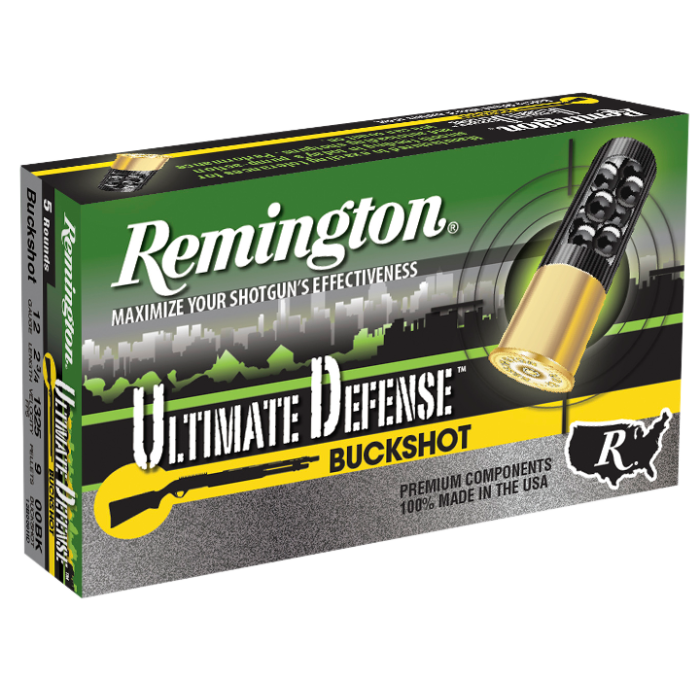 Remington Ultimate Defense 12 Gauge 2.75 9 Pellets 00 Buck 20713