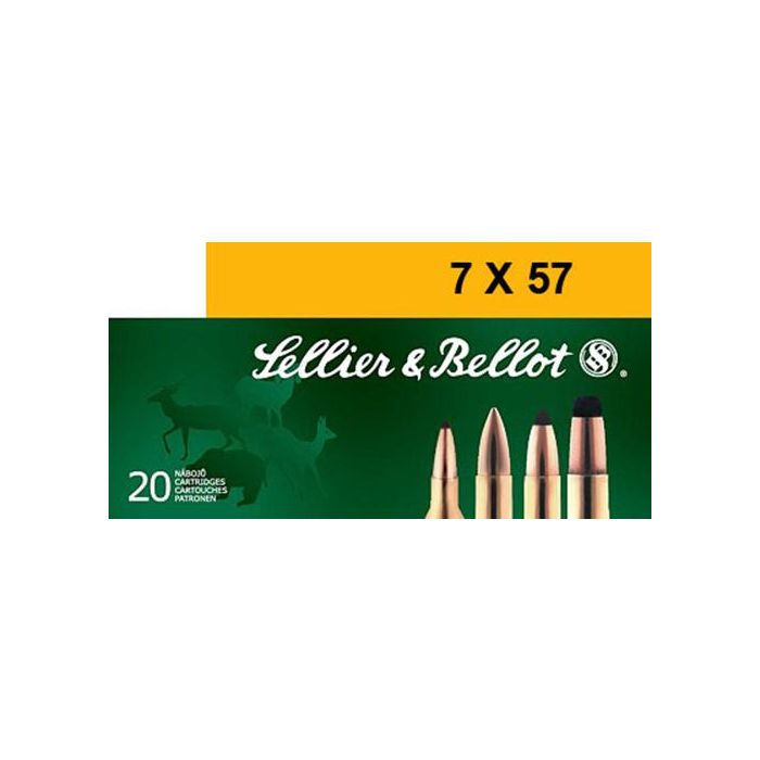 Sellier & Bellot Rifle 7x57mm Mauser 173 Grain Soft Point Cut-Through Edge