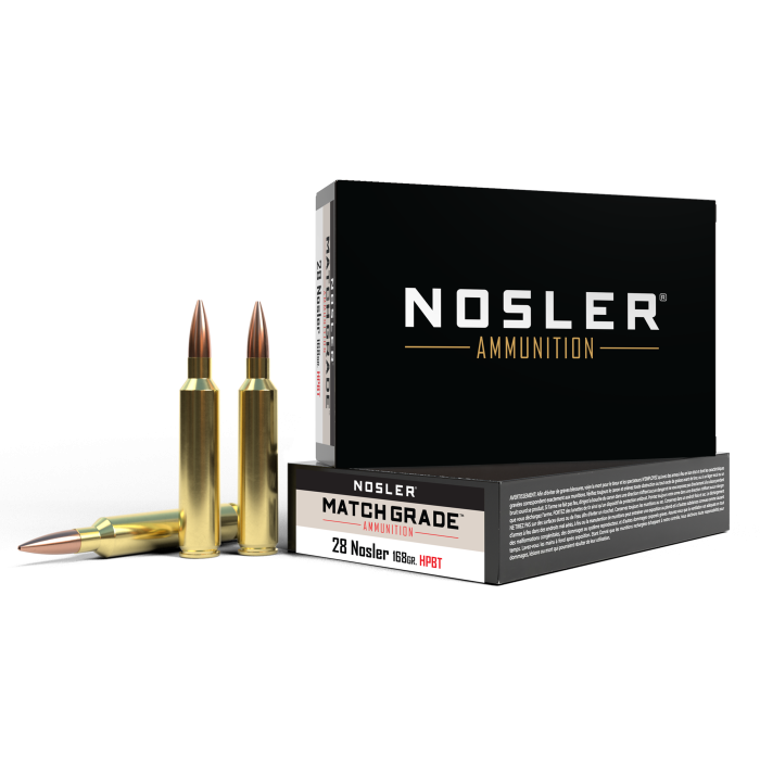 Nosler Match Grade 28 Nosler 168 Gr Custom Competition Hollow Point Boat Tail Nosler Match Grade 28 Nosler 168 Gr Custom Competition Hollow Point Boat Tail