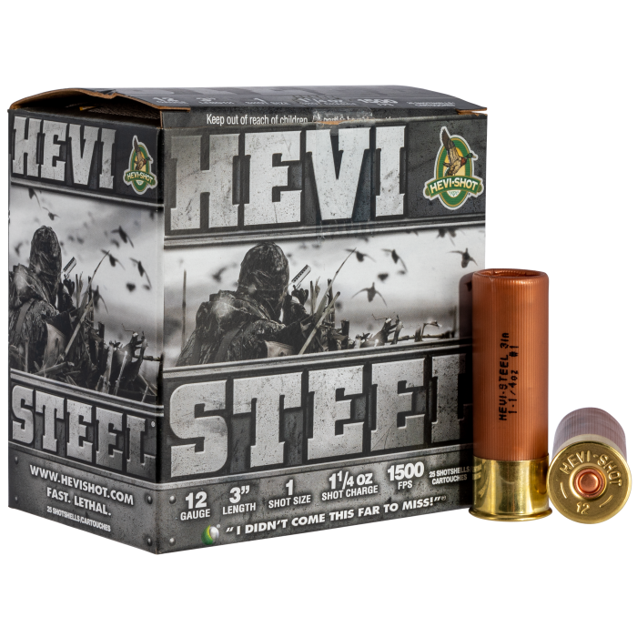 Hevishot Hevi-steel 12 Gauge 3 1 1/4 oz 1 Shot HS60001 Hevishot Hevi-steel 12 Gauge 3 1 1/4 oz 1 Shot HS60001