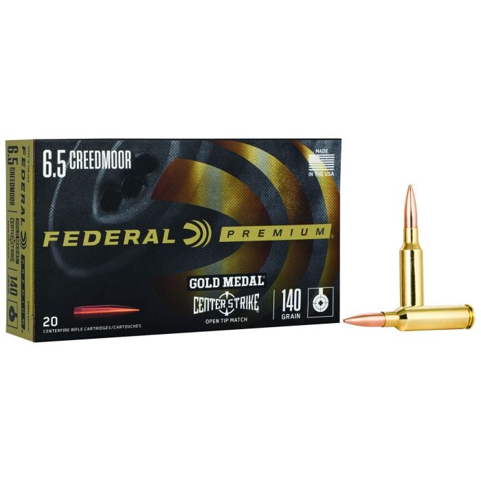 Federal Gold Medal 6.5 Creedmoor 140 Grain Open Tip Match