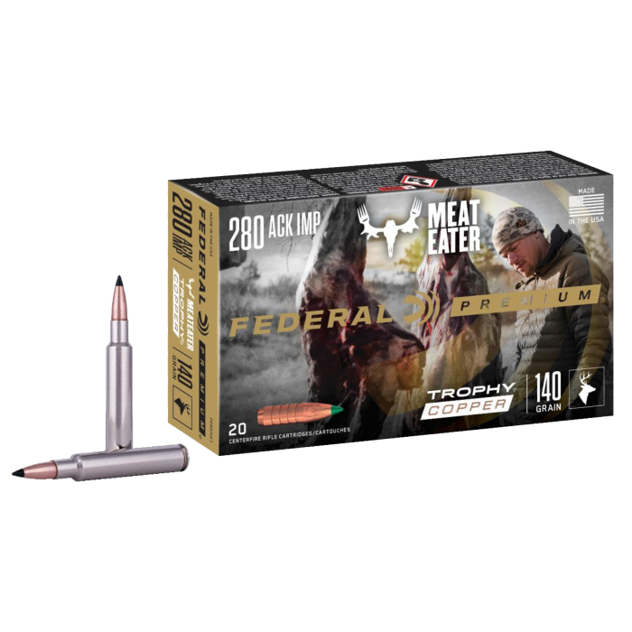 Federal Premium 280 Ackley Improved 140 Gr Trophy Copper