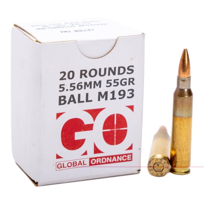 Global Ordnance 5.56x45mm NATO 55gr Full Metal Jacket Ammo