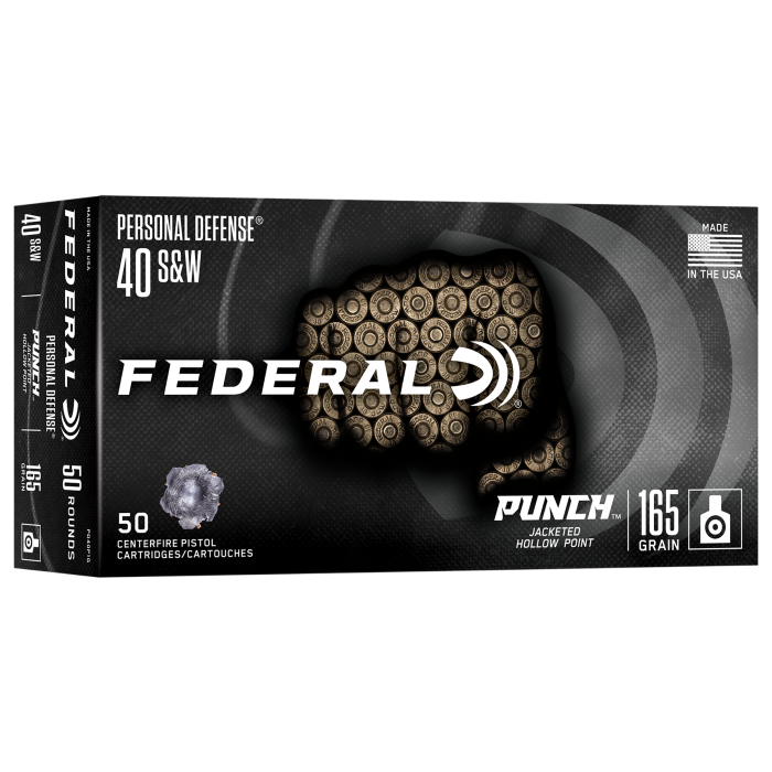 Federal Personal Defense 40 S&W 165 Grain JHP Ammunition