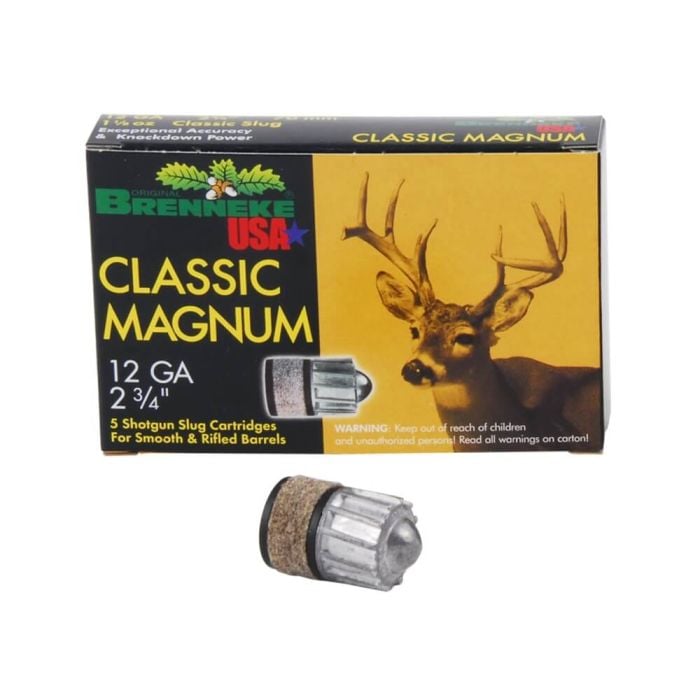 Brenneke Classic Magnum 12 Gauge 2.75 1 1/8oz Slug Brenneke Classic Magnum 12 Gauge 2.75 1 1/8oz Slug