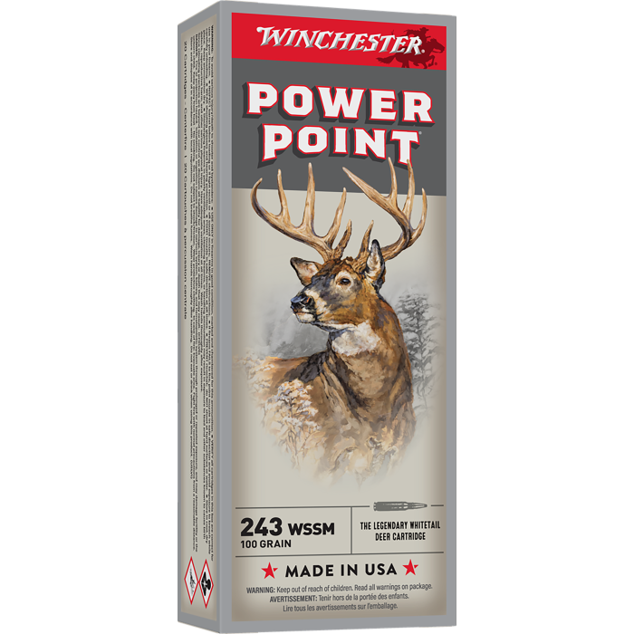 Winchester Power-point 243 WSSM 100 Gr Power Point
