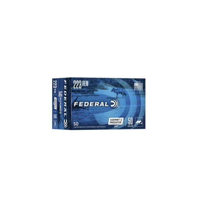 Federal Varmint & Predator 50 Rounds 223 Remington 50 Grain JHP Ammo