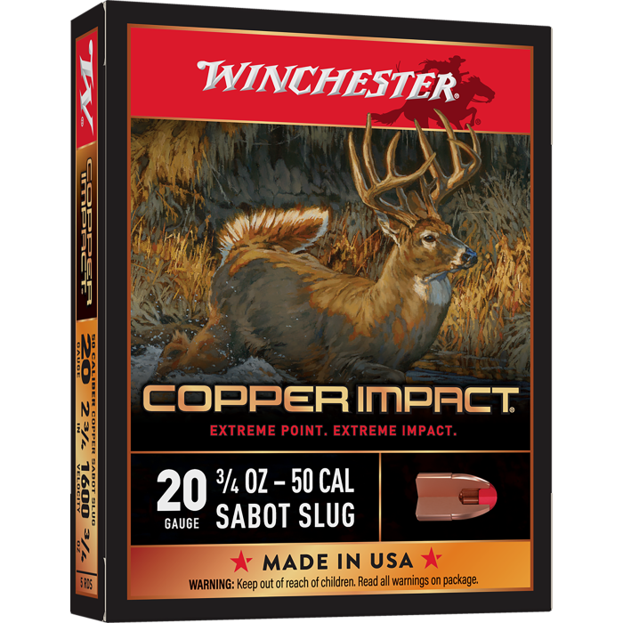 Winchester 20 Gauge 2.75 3/4 oz Sabot Slug
