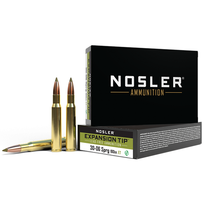 Nosler E-tip 30-06 Springfield 180 Gr E-Tip Lead-Free Nosler E-tip 30-06 Springfield 180 Gr E-Tip Lead-Free
