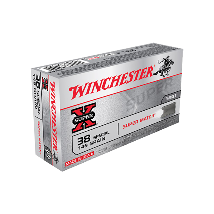 Winchester Super X 38 Special 148 Grain Super Match Lead Semi-Wadcutter X38SMRP Winchester Super X 38 Special 148 Grain Super Match Lead Semi-Wadcutter X38SMRP