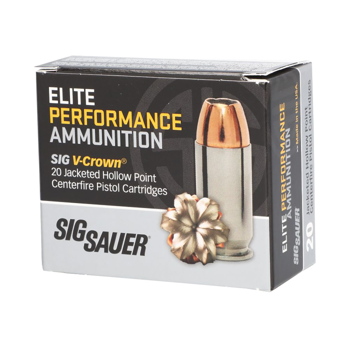 Sig Sauer Elite Defense 10mm 200 Grain V Crown JHP E10MM20020 Sig Sauer Elite Defense 10mm 200 Grain V Crown JHP E10MM20020