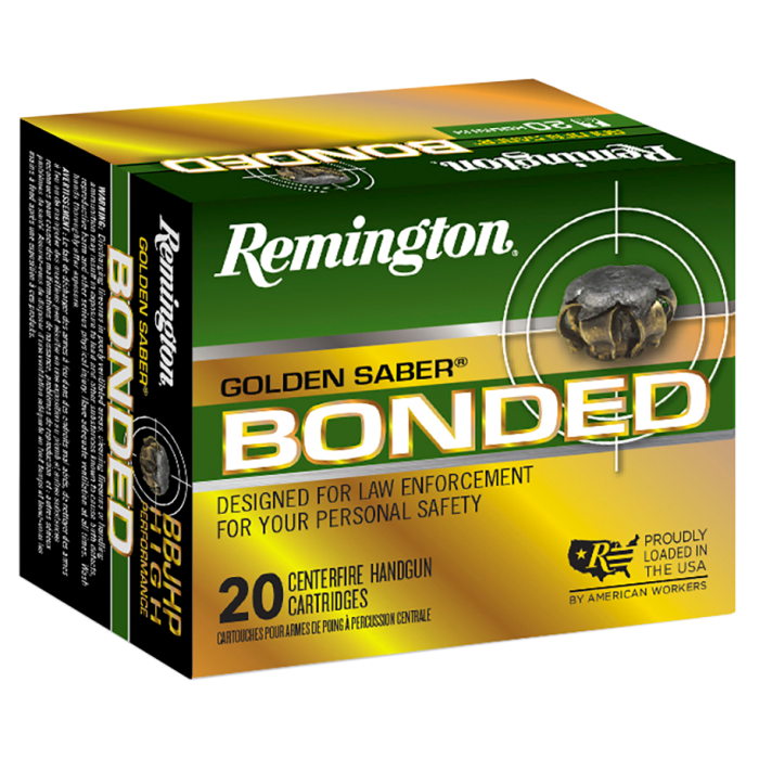 Remington Golden Saber Bonded 10mm 180 Grain Bonded Brass JHP R21368