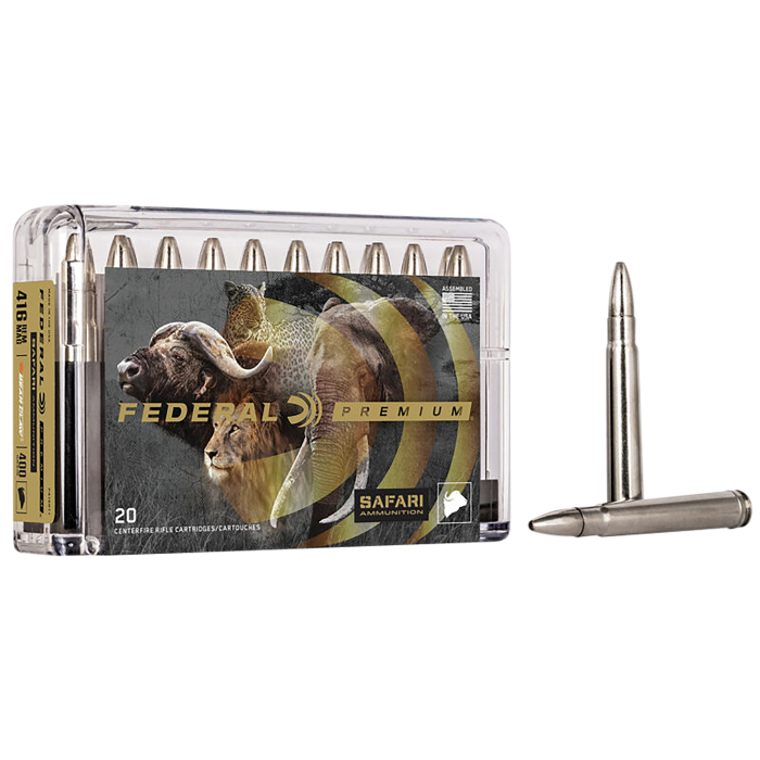 Federal Premium 416 Rem Mag 400 Gr Trophy Bonded Bear Claw