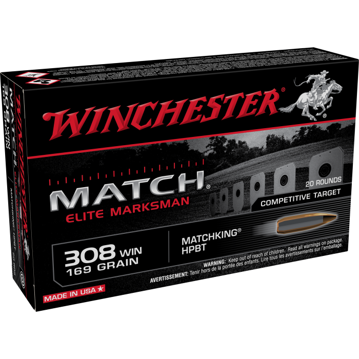 Winchester Match 308 Win 169 Grain Sierra Bullets MatchKing BTHP Winchester Match 308 Win 169 Grain Sierra Bullets MatchKing BTHP