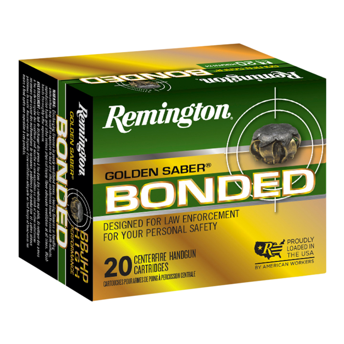 Remington Golden Saber Bonded 45 ACP 185 Grain Bonded Brass JHP 29325