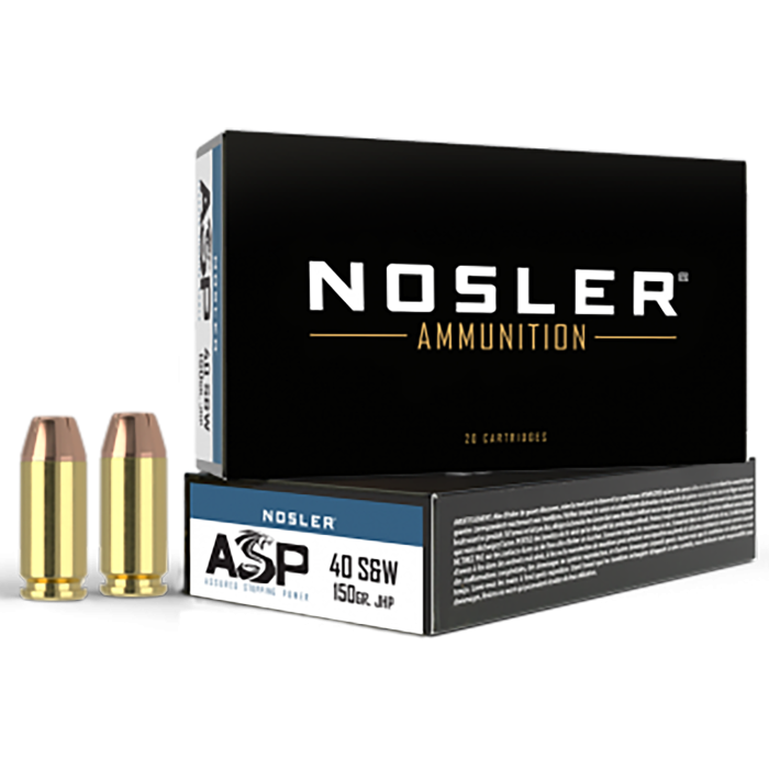 Nosler Assured Stopping Power 40 S&W 150 Grain JHP 51181 Nosler Assured Stopping Power 40 S&W 150 Grain JHP 51181