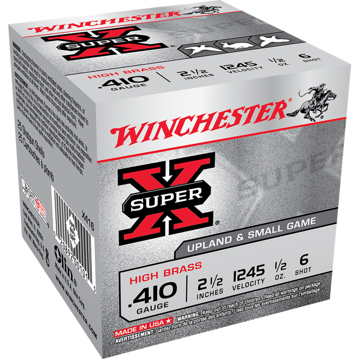 Winchester Super X 410 Gauge 2.50 1/2 oz 6 Shot X416 Winchester Super X 410 Gauge 2.50 1/2 oz 6 Shot X416