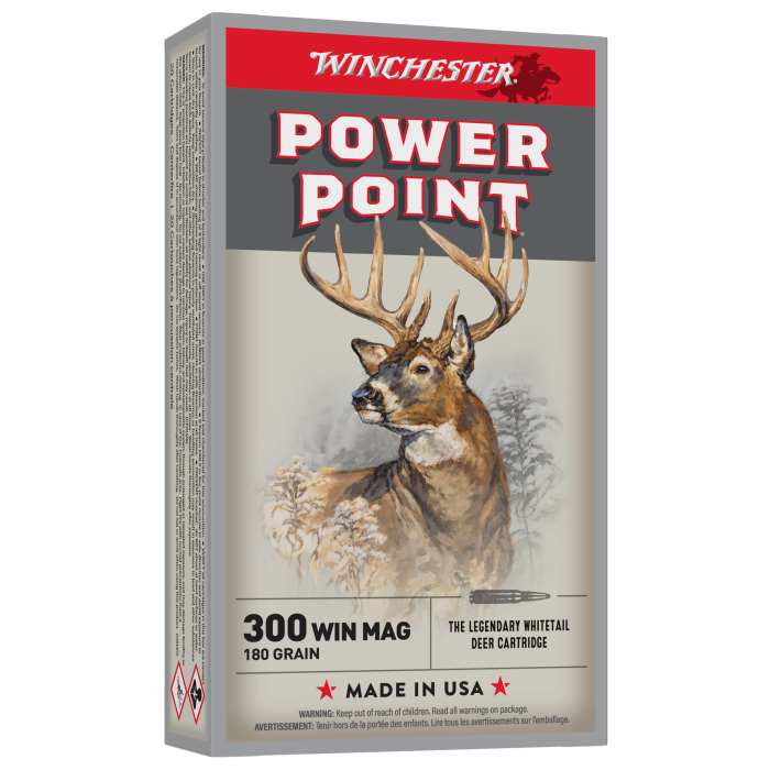 Winchester Power-point 300 Win Mag 180 Grain Power Point