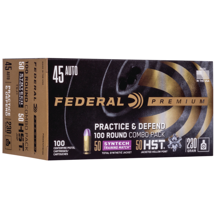 Federal Premium 45 ACP 230 Grain HST JHP/Syntech TSJ P45HST2TM100 Federal Premium 45 ACP 230 Grain HST JHP/Syntech TSJ P45HST2TM100