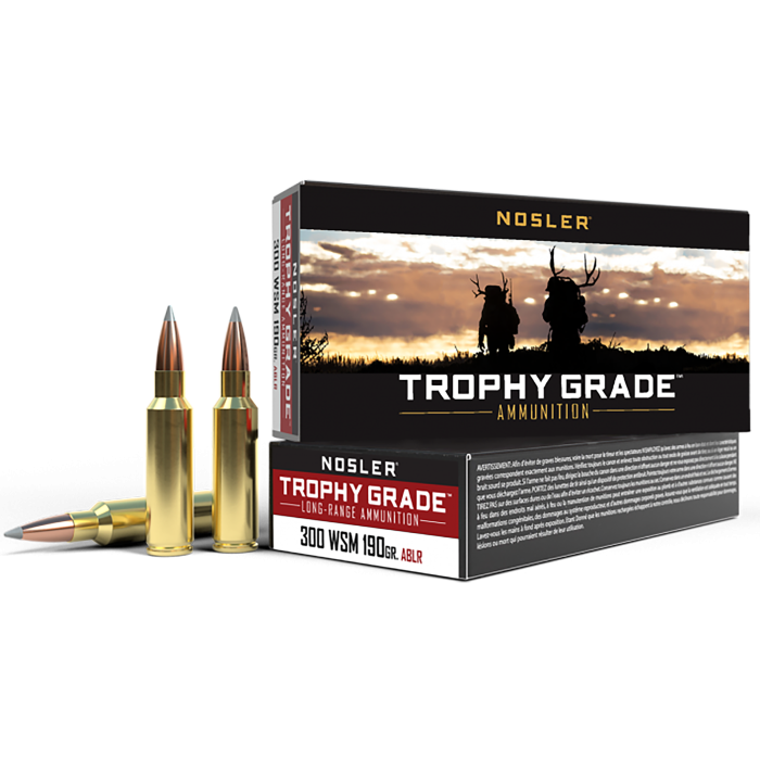 Nosler Trophy Grade 300 WSM 190 Gr Nosler Spitzer AccuBond Long Range Nosler Trophy Grade 300 WSM 190 Gr Nosler Spitzer AccuBond Long Range