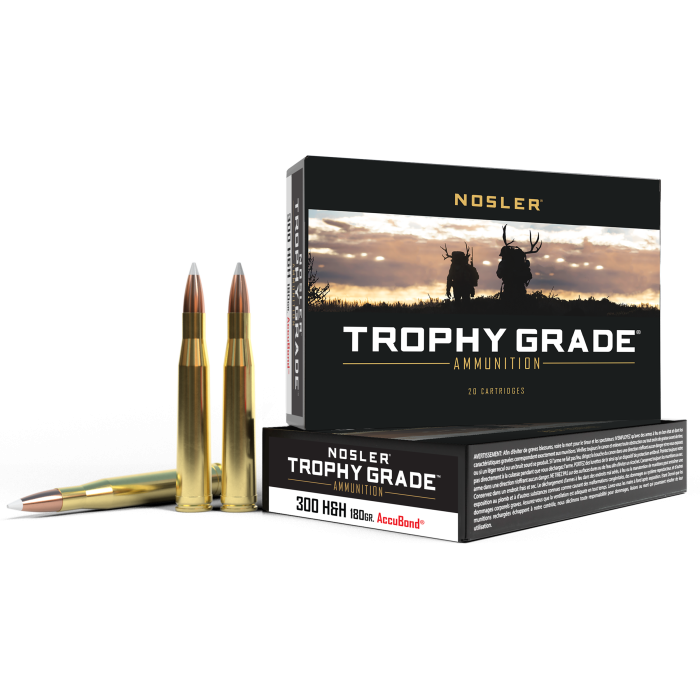 Nosler Trophy Grade 300 H&H Mag 180 Gr Nosler AccuBond Nosler Trophy Grade 300 H&H Mag 180 Gr Nosler AccuBond