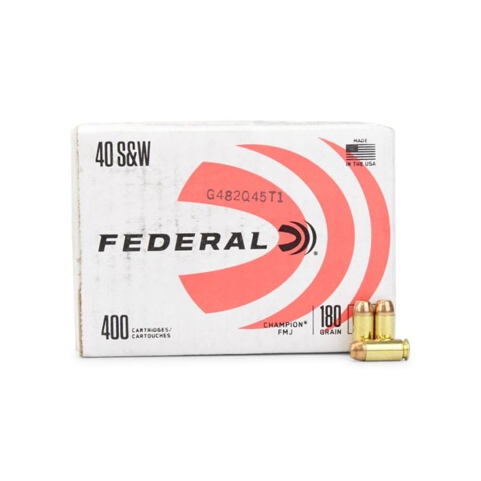 Federal Champion Brass 40 S&W 180 Grain FMJ Ammo