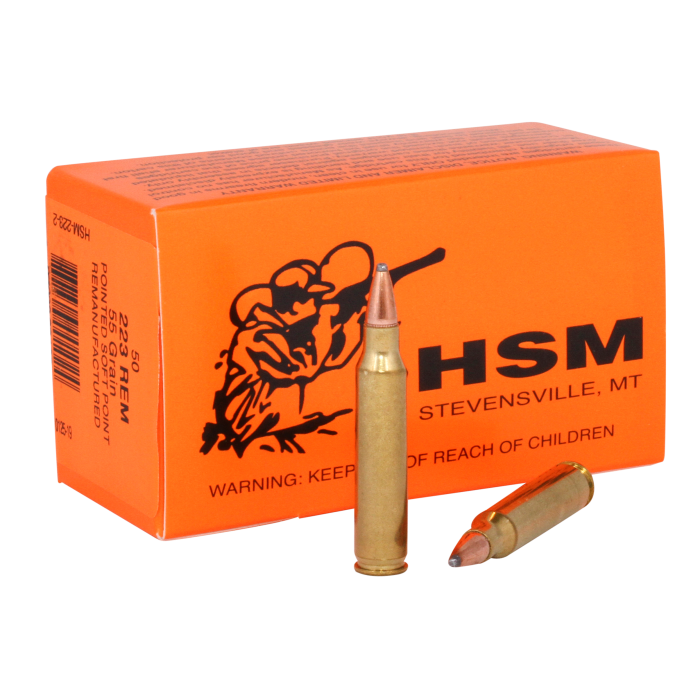 HSM Varmint 223 Rem 55 Gr SP 50 Rounds HSM Varmint 223 Rem 55 Gr SP 50 Rounds