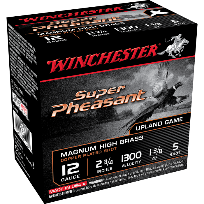 Winchester Super Pheasant 12 Gauge 2.75 1 3/8 oz 5 Shot X12PH5 Winchester Super Pheasant 12 Gauge 2.75 1 3/8 oz 5 Shot X12PH5